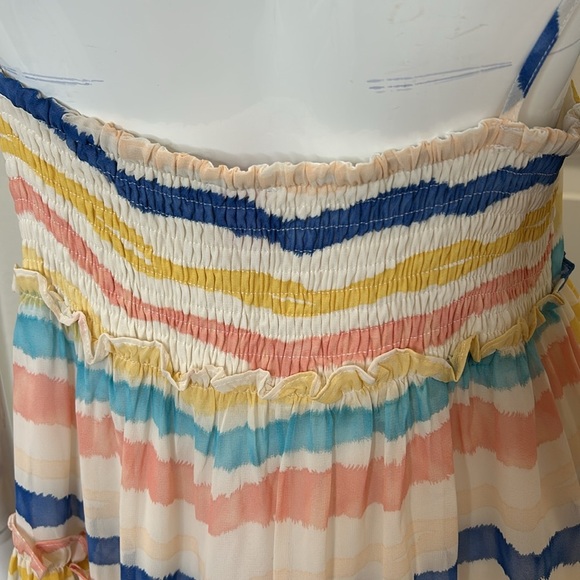 Buddy Love Riley multi colored tiered mini dress. NWT. Size L - Picture 5 of 8